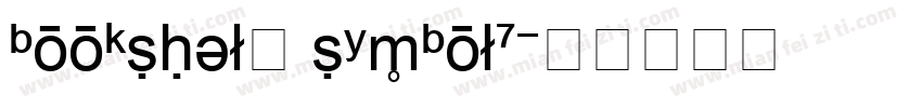 bookshelf symbol7字体转换